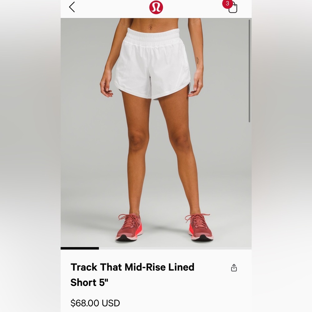 Lululemon Track That Mid-Rise Lined Short 5”